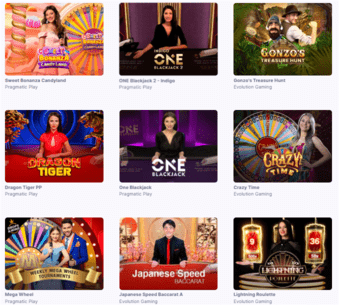 Numerous popular slots and gaming machines available