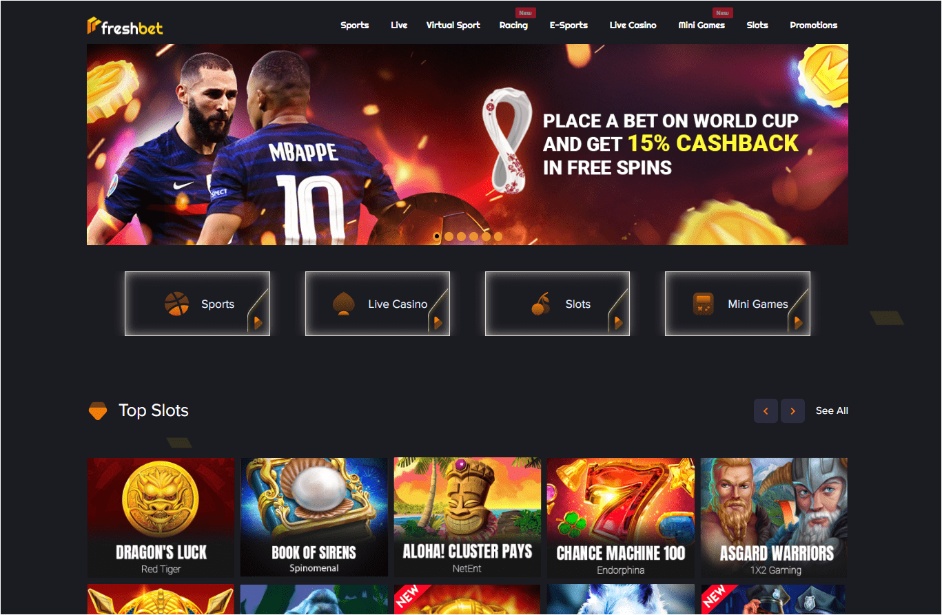 Show More Freshbet online casino review for Canadian players