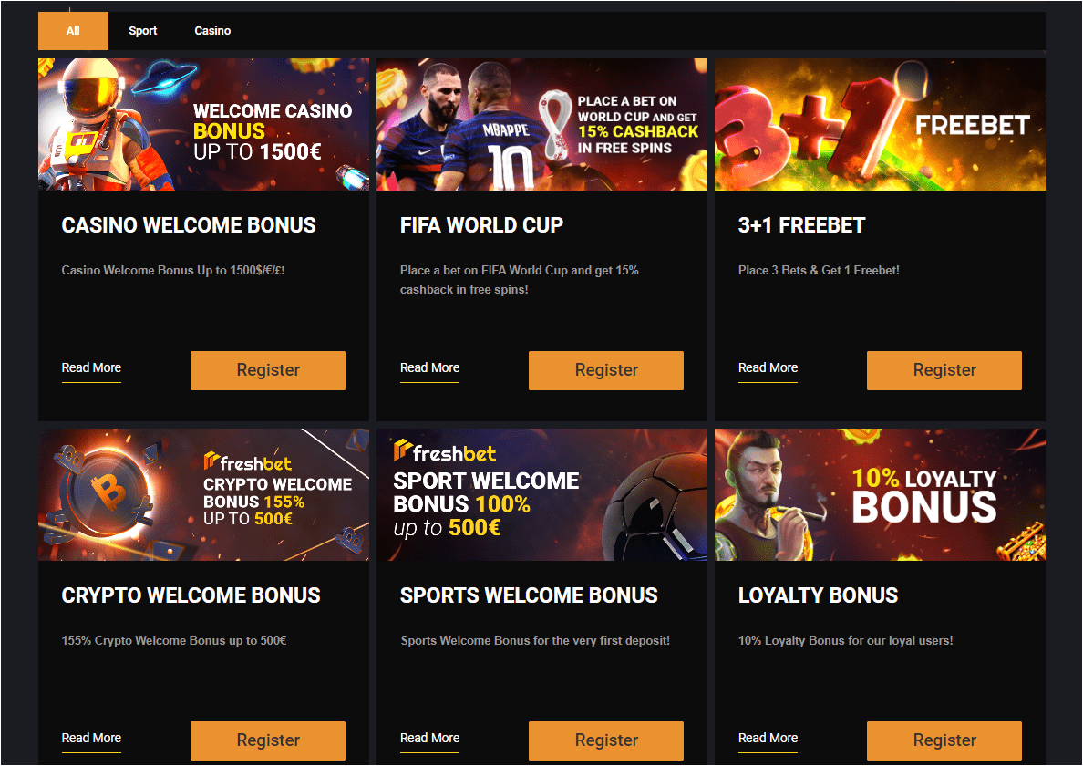 EGT, Freshbet casino welcome bonus promotion