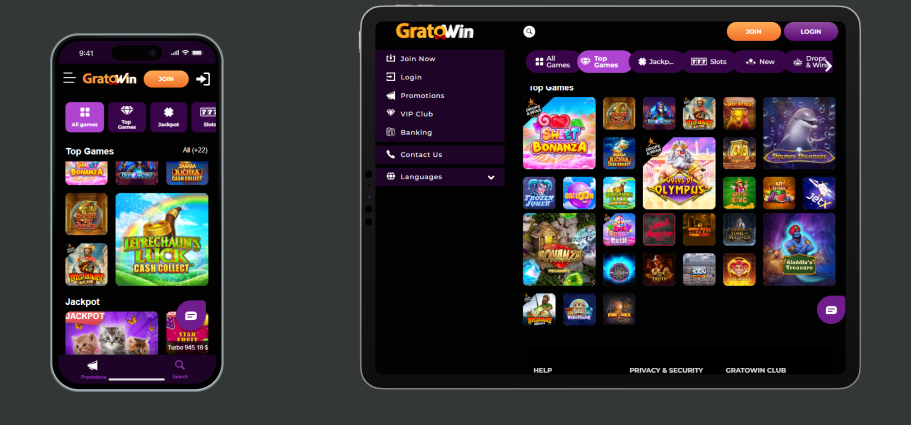<p>in seven languages, including English, French, Spanish, Italian, German,</p> <p>Evolution, RedTiger, NetEnt, and many others. Gratowin's website is accessible</p>