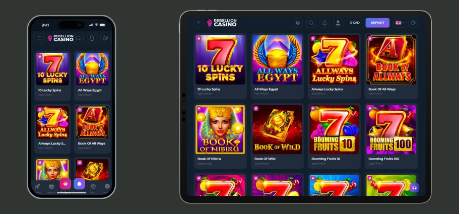 Enter all necessary details accurately. Rebellion Online Casino Mobile