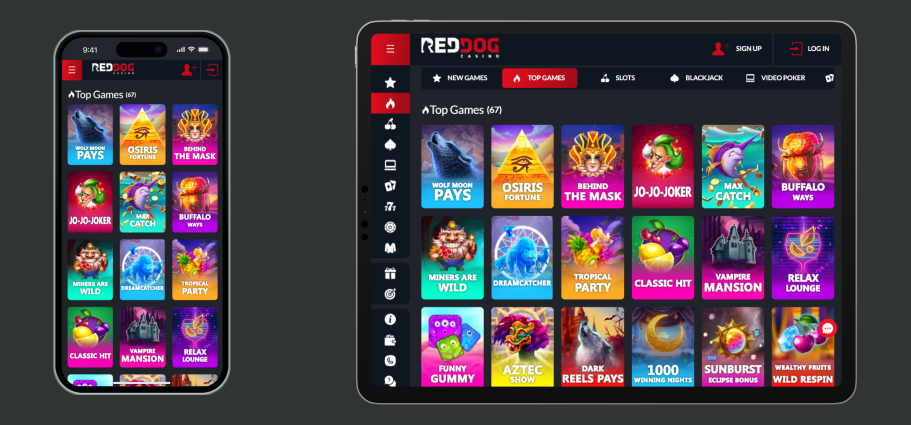 As noted earlier, Red Dog Casino Games includes games with real live dealers, powered by Visionary iGaming The Red Dog Online Casino Canada features a list of the most popular slots
